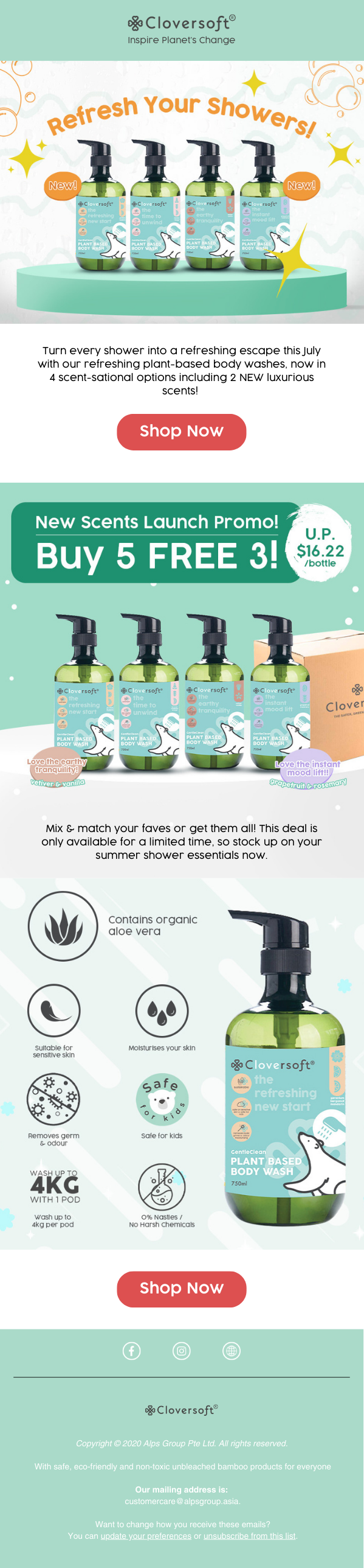 Email ad for Cloversoft